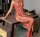 Red Inferno Bodystocking – Red Fishnet Catsuit with Lace-Up Front, Cut-Outs & Open Crotch, XS–L