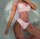 Velvet Rose Bodystocking – Zartrosa Netz Catsuit mit Rosenmuster, ouvert Schritt & verspielten Mehrfachträgern, XS–XL (34–42), weich & elastisch