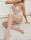 Velvet Rose Bodystocking – Zartrosa Netz Catsuit mit Rosenmuster, ouvert Schritt & verspielten Mehrfachträgern, XS–XL (34–42), weich & elastisch