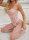 Velvet Rose Bodystocking – Zartrosa Netz Catsuit mit Rosenmuster, ouvert Schritt & verspielten Mehrfachträgern, XS–XL (34–42), weich & elastisch