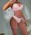 Velvet Rose Bodystocking – Zartrosa Netz Catsuit mit Rosenmuster, ouvert Schritt & verspielten Mehrfachträgern, XS–XL (34–42), weich & elastisch