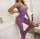 Amethyst Bloom Bodystocking – Purple floral fishnet catsuit with open crotch & multi strap shoulders, one size XS–XL, stretchy & curve hugging