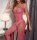 Fuchsia Blaze Multi-Strap Lace Bodystocking – Neon-pinker Spitzen-Catsuit, ouvert, Einheitsgröße XS–XL (34–42), bis ca. 90 kg