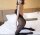 Velvet Whisper Bodystocking – Elegant Black Halterneck with Open Crotch, Backless, One Size XS–M up to 165 cm