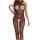 Black Temptress Bodystocking – Sheer Backless Fishnet Catsuit with Open Crotch for XS–L