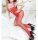 Crimson Spell Bodystocking – Red Lace Fishnet Catsuit with Open Crotch and Strap Design for XS–L