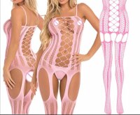 Rosé Temptation Bodystocking – Soft pink...