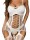 Frost Desire Bodystocking – Elegant Lace-Up & Cut-Outs, XS-L, Open-Crotch, White