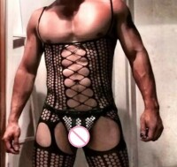 Crisscross Lace-Up Men’s Bodystocking – Stilvolles Dessous mit verführerischen Details