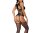 Obsidian Flame Bodystocking – Black Cut-Out Fishnet Catsuit with Open Crotch, XS-L