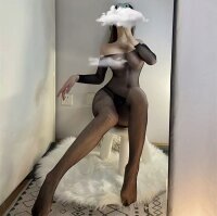 Midnight Obsession Bodystocking – Black Fishnet Catsuit with Open Crotch, XS-M, Stretchy & Seductive
