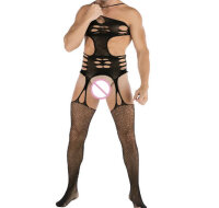 Black Open Garter Bodystocking – Extravagant und...