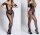 Black Enchantress Bodystocking – Sheer Black Lace Body with Lace-Up Front & Open Back, One Size XS–L