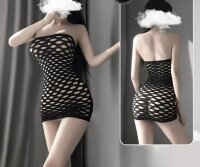 Provocative Net Mini Dress – Elastisch,...