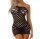 Obsidian Veil Net Dress – Strapless Black Hole Mesh Mini Dress