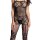 Crisscross Mesh Open-Crotch Bodystocking – black crisscross mesh, open crotch, breathable stretch