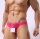 Neon Pink Mens Sheer Briefs – Transparente Herren-Unterhose, Einheitsgröße