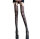 Ribbon Cage Suspender Mesh Pantyhose – Suspender look mesh tights with criss cross ribbons (XS–M up to 70 kg)
