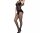 Black Orchid Bodystocking – Black Fishnet Catsuit with Floral Pattern & Open Crotch, XS–L