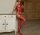 Scarlet Bloom Garter Lace Bodystocking – Red Lace Garter Look, Open Crotch & Halter Neck