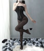 Noir Bardot Strapless Sheer Bodystocking –...