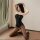 Noir Bardot Strapless Sheer Bodystocking – schulterfreier Catsuit mit Bandeau & semitransparenten Beinen