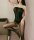 Noir Bardot Strapless Sheer Bodystocking – schulterfreier Catsuit mit Bandeau & semitransparenten Beinen
