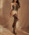 Obsidian Bloomframe Bodystocking – Black Fishnet Catsuit with Floral Panels, Vertical Lines & Open Crotch, XS–L