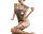 Obsidian Bloomframe Bodystocking – Black Fishnet Catsuit with Floral Panels, Vertical Lines & Open Crotch, XS–L