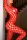 Scarlet Orbit Mesh Bodystocking – Roter XL Netz Catsuit, ouvert – XS–L (34–40)