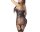 Midnight Garter Mirage Bodystocking – black halter lace, garter illusion, open crotch, stretch one size XS–L (34–40)