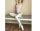 Snow Kiss Bodystocking – Weißer Ouvert Catsuit mit Spaghettiträgern & rosa Akzenten, XS M