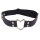 Heart Embrace Strap – Verstellbares schwarzes Beinband mit Herz-Detail aus Kunstleder