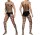 Midnight Bold Men’s Bodystocking – Schwarzer Netz-Catsuit mit Ouvert-Detail & stilvollem Streifenmuster, XS-L, elastisch & verführerisch