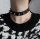 Rebel Edge Choker – Schwarzes Kunstleder-Halsband mit silbernen Nieten