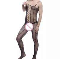 Noir Corset Line Men’s Bodystocking – Black...