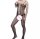 Noir Corset Line Men’s Bodystocking – Black Fishnet Catsuit with Lace-Up Front & Open Crotch, One Size XS-M