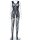 Obsidian Matrix Bodystocking – Schwarzer Ouvert Catsuit mit grafischen Cut outs, XS L
