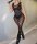 Obsidian Matrix Bodystocking – Schwarzer Ouvert Catsuit mit grafischen Cut outs, XS L