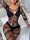 Obsidian Matrix Bodystocking – Schwarzer Ouvert Catsuit mit grafischen Cut outs, XS L
