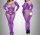 Amethyst Lace Siren Bodystocking – Violetter Spitzen Catsuit mit Ouvert, XS–L (34–40), elastisch & figurbetont