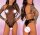 Eclipse High-Neck Fishnet Bodysuit – Elegant stretch lingerie, closed crotch, one size XS–L