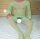 Neon Surge Mesh Bodystocking – Neon green crotchless long sleeve fishnet catsuit, XS–M