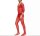 Scarlet Serpent Bodystocking – Men’s Fishnet Catsuit, Red, Open Crotch, XS–L, Stretch & Body-Hugging