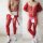 Scarlet Serpent Bodystocking – Men’s Fishnet Catsuit, Red, Open Crotch, XS–L, Stretch & Body-Hugging
