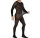 Sheer Black Open-Crotch Mens Bodystocking – sheer, long-sleeve, breathable & stretchy