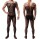 Midnight Rose Mens Catsuit – Floraler, elastischer Herren-Catsuit, ouvert, XS bis L