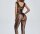 Serpent Bloom Open Crotch Bodystocking – Ouverter Catsuit mit floraler Netzspitze & großem Schuppenmuster, Einheitsgröße XS–L (bis ca. 70–75 kg)