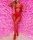 Scarlet Lattice Bloom Open-Crotch Bodystocking – red mesh, lace up cut outs & open crotch