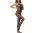 Black Lace Temptation Bodystocking – Schwarzer Spitzen Catsuit, ouvert (im Schritt offen), Einheitsgröße XS–L (34–40)